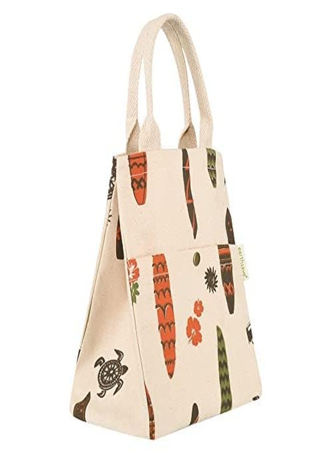 earthsave Insulated Lunch Bag for Office Women & Men (Pack of 2) | Eco-Friendly Canvas Tiffin Bags for School, Cotton Drawstring Lunch Bag for Kids| Cloth Lunch Box Bags | Orange &Blue - Image 3